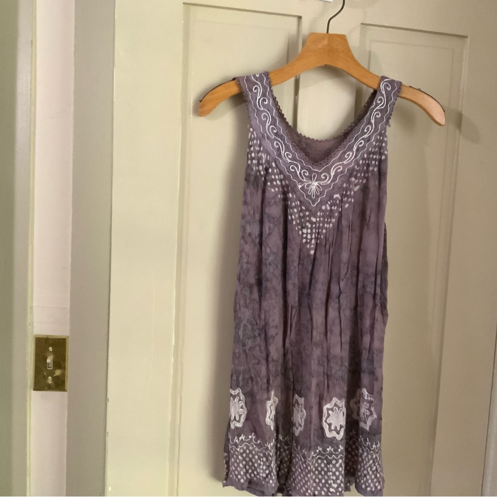 Advance Apparels Purple and White Tank Top